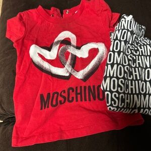 Moschino baby girl set size 12-18 m